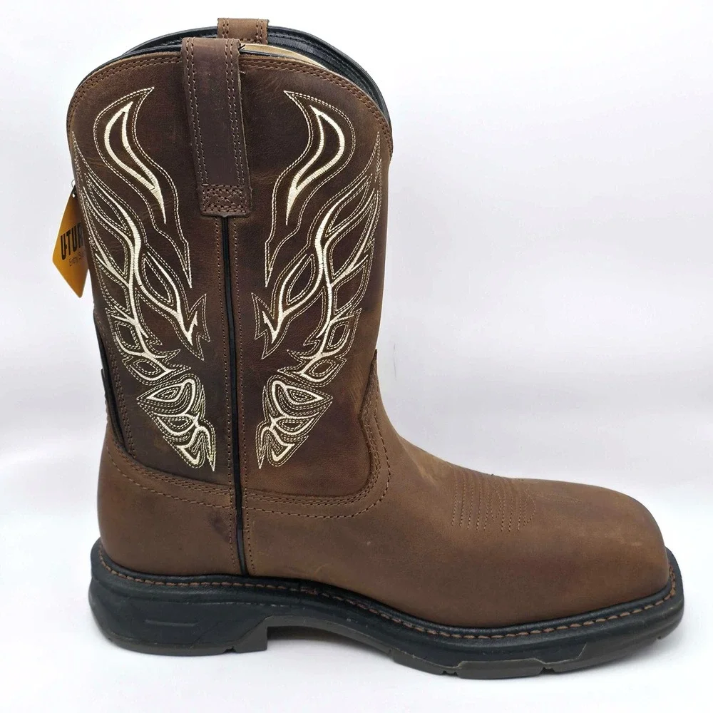 Ariat WorkHog XT Phoenix Carbon Toe Pull On Work Boots Men's 9.5 EE Brown NWT